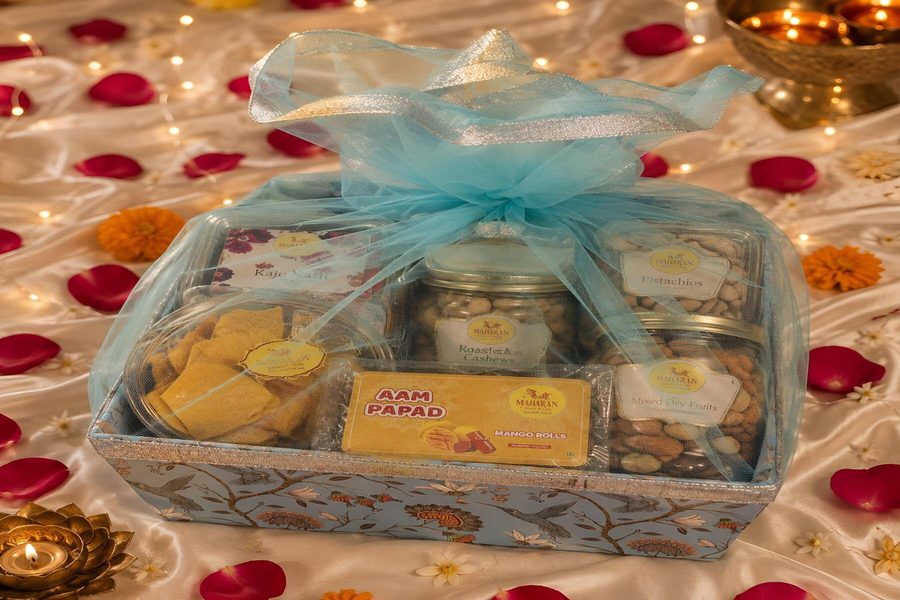 Blue Basket Mini Hamper